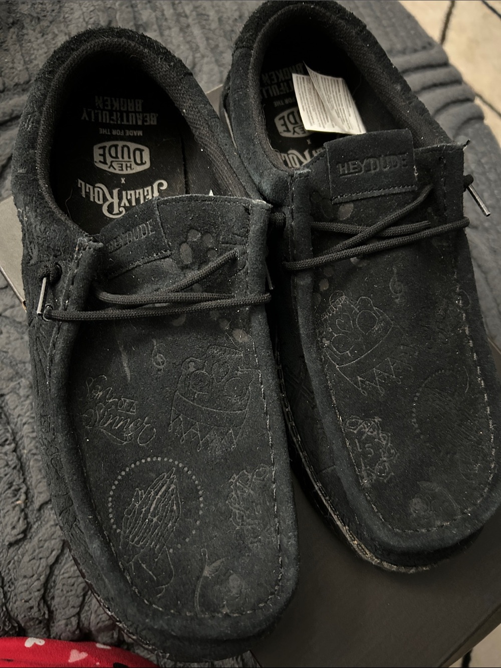 Hey Dude Men’s Jelly Roll Black Suede Slip-On Loafers